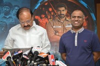 Venkaiah Naidu Watches Ghazi Movie at Prasad Labs